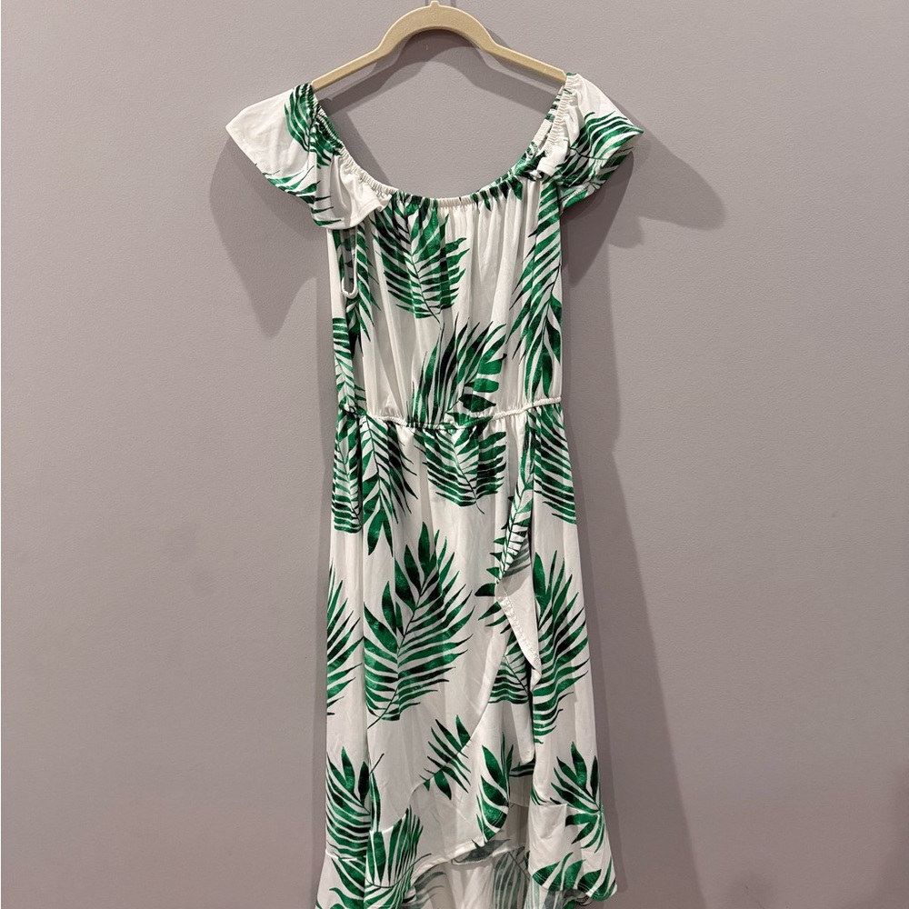Vine & Love Green Leaf High Low Dress